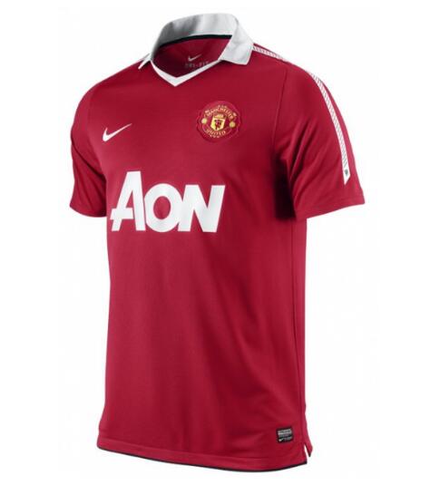 2010-2011 Manchester United Retro Home Kit Soccer Jersey